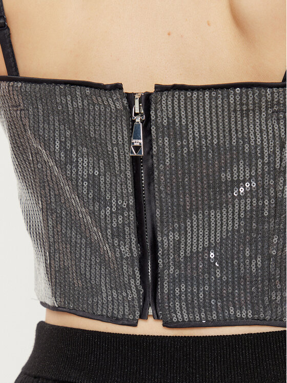 Guess Guess Τοπ W5RH0G WGX40 Ασημί Slim Fit