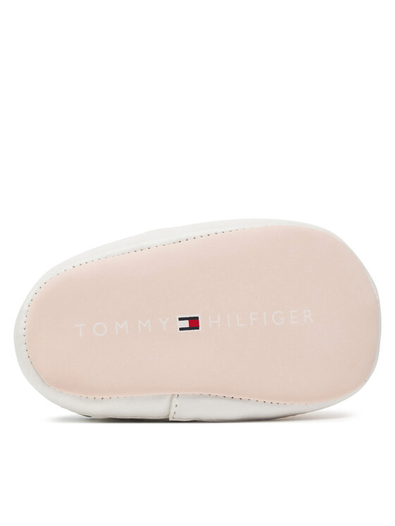 Tommy Hilfiger Snīkeri Tommy Hilfiger Flag Low Cut Velcro T0A9-33720-1528 Balts