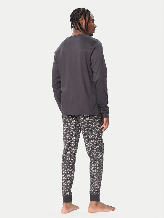 BOSS BOSS Pižama Relax Long Set 50570566 Tamsiai pilka Regular Fit