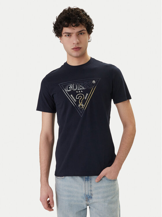 Guess Guess Camiseta M6GI11 K2992 Azul marino Slim Fit
