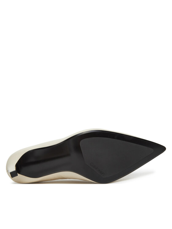 Calvin Klein Magassarkú Calvin Klein Pump 90 Pointy Hw Bar Lth HW0HW02527 Bézs