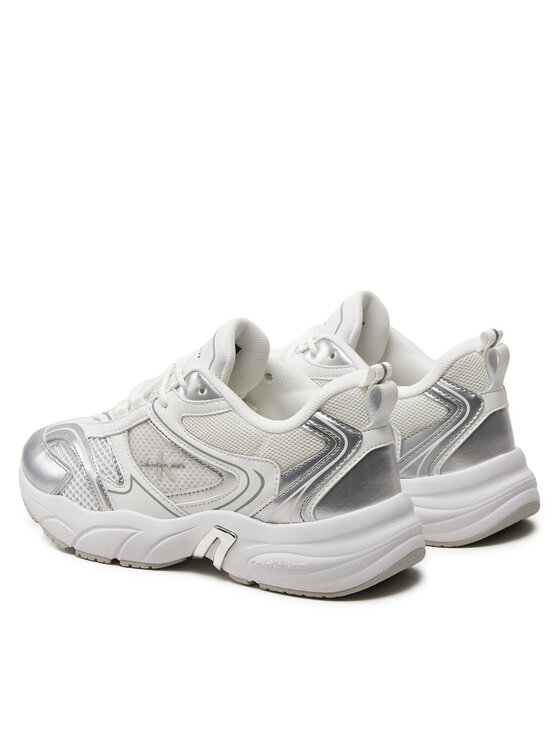 Calvin Klein Jeans Laisvalaikio batai Calvin Klein Jeans Retro Tennis Low Lace Mh Ml Mtl YW0YW01463 Balta