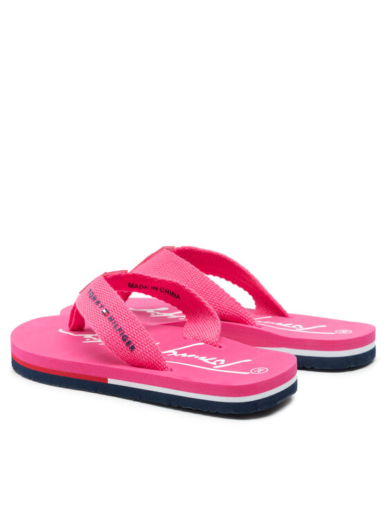 Tommy Hilfiger Žabky Tommy Hilfiger Logo Print Flip Flop T3A8-32190-0058 M Ružová