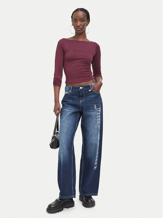 Juicy Couture Juicy Couture Bluza JCWCT226329 Bordo rdeča Slim Fit