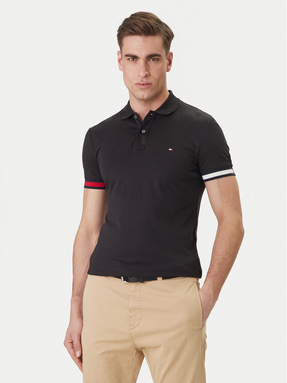 Tommy Hilfiger Tommy Hilfiger Polo MW0MW42743 Negro Slim Fit