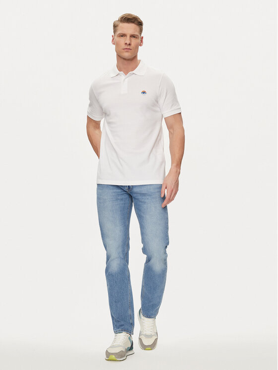Save The Duck Save The Duck Поло Ovidio DR1213M-BATE18 Білий Regular Fit