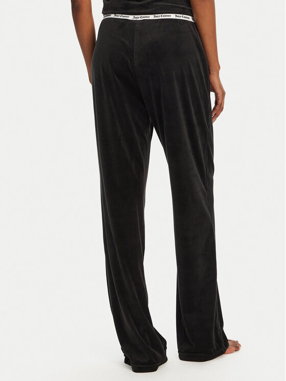 Juicy Couture Juicy Couture Піжамні штани Vicky JCLAS125504 Чорний Flare Fit