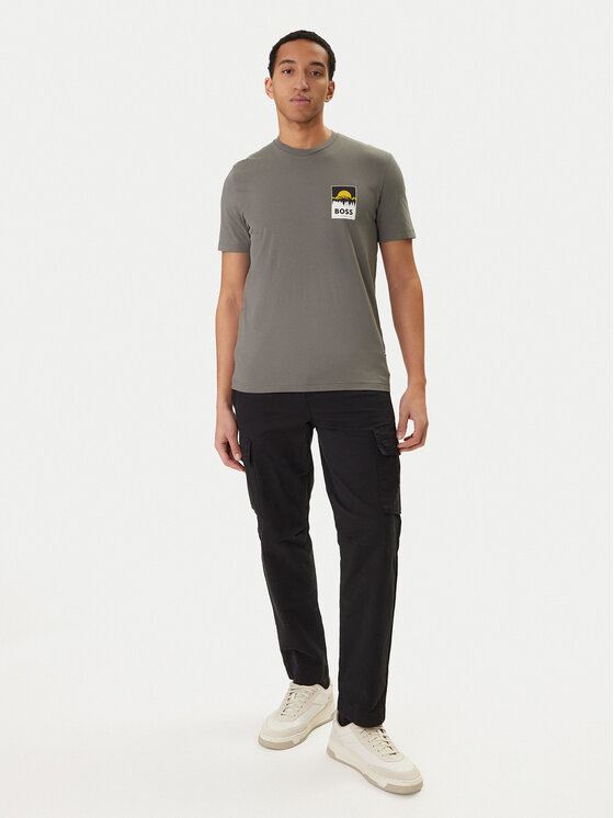 BOSS BOSS Camiseta Plain 50556023 Gris Regular Fit