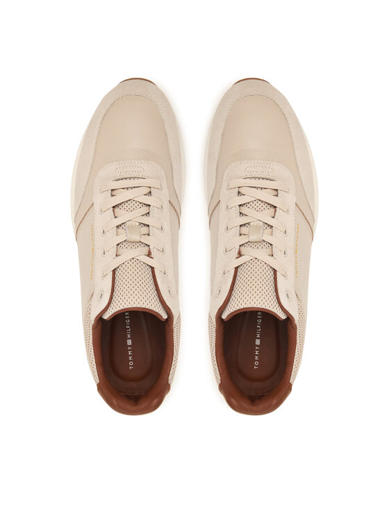 Tommy Hilfiger Laisvalaikio batai Tommy Hilfiger Dressy Runner FM0FM05910 Šviesiai smėlinė