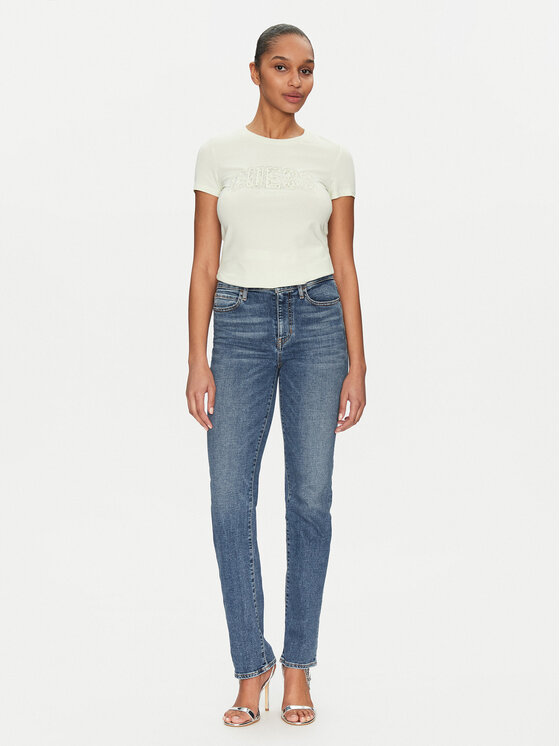 Guess Guess Футболка W5GI04 J1314 Жовтий Slim Fit