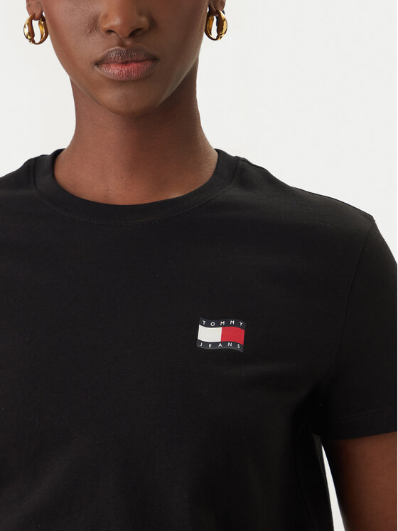 Tommy Jeans Tommy Jeans Camiseta Wavy Flag DW0DW22274 Negro Regular Fit