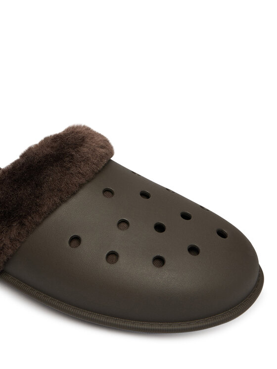 Crocs Hausschuhe Crocs Classic Fuzz Scuff 212143 Braun