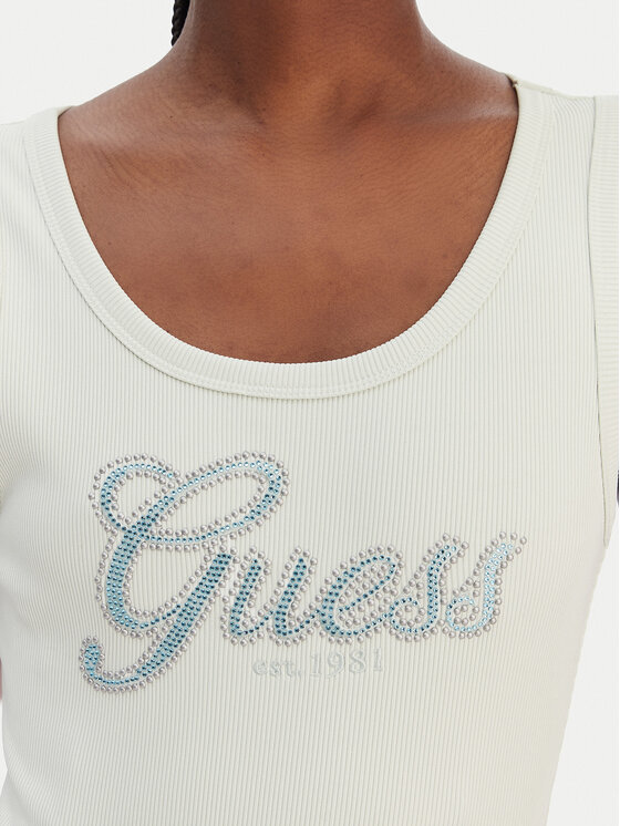 Guess Guess Top W6GP22 K2954 Verde Regular Fit