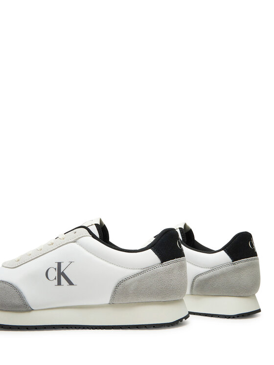 Calvin Klein Jeans Sneakersy Calvin Klein Jeans Retro Runner Iconic Snk YM0YM01119 Biela