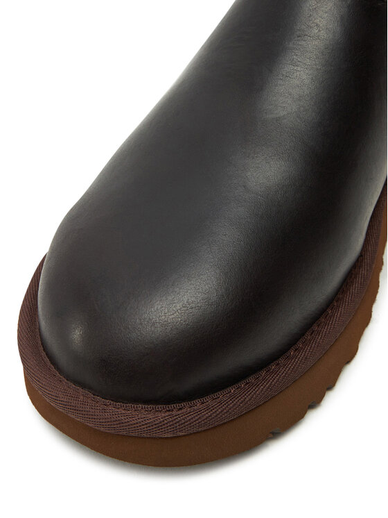 Cizme de zăpadă Ugg W Classic Ultra Mini Lthr Regen 1163490 Maro
