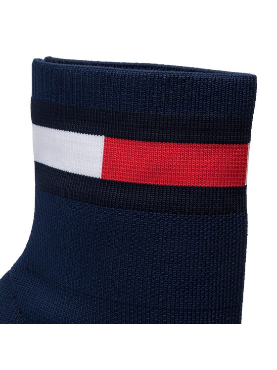 Tommy Jeans Čizme Tommy Jeans Sock Heeled Boot EN0EN00703 Tamnoplava
