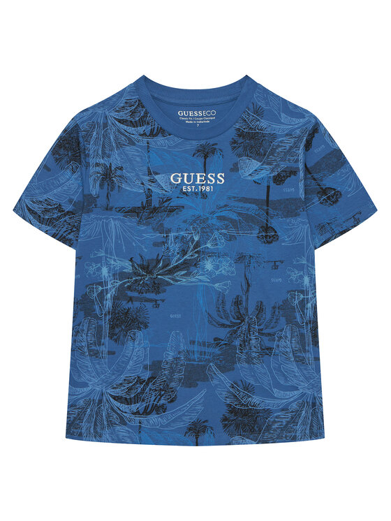 Guess Guess Camiseta L6GI14 K8HM4 Azul Relaxed Fit