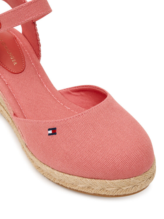 Tommy Hilfiger Espadrile Tommy Hilfiger Mid Wedge Espad Closed Toe FW0FW09233 Koral