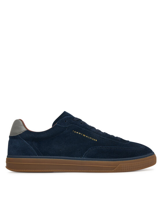 Tommy Hilfiger Sneakersy Tommy Hilfiger Th Lo Lux Suede Sneaker FM0FM05997 Tmavomodrá