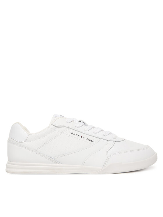 Tommy Hilfiger Laisvalaikio batai Tommy Hilfiger Lopro Cup Leather FM0FM05677 Balta