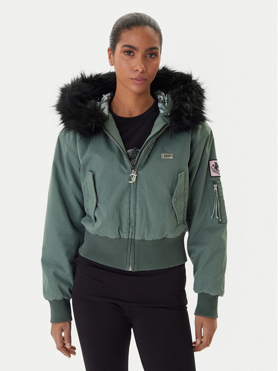 Juicy Couture Juicy Couture Cazadora bomber JCOIJ225553 Verde Regular Fit