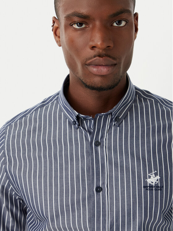 Beverly Hills Polo Club Beverly Hills Polo Club Camisa P-SS26M-BRASS Azul marino Regular Fit