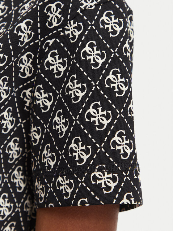Guess Guess Футболка V5BI14 I3Z14 Чорний Regular Fit