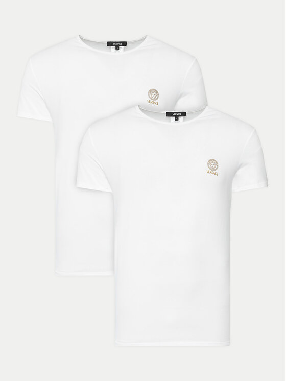 Versace Versace Komplet t-shirt majic﻿ AU10193 1A10011 Bela Slim Fit