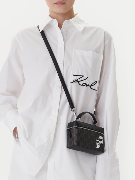 KARL LAGERFELD Kabelka KARL LAGERFELD B1W32014 Hnědá