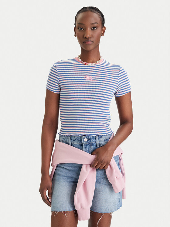 Roxy Roxy Camiseta Bright Lights ERJKT04395 Azul Slim Fit