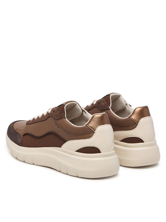 Geox Sneakersy Geox D Plummery D65YNA 5422 C6049 Brązowy