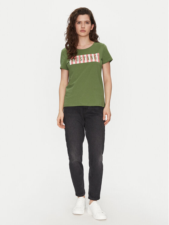 Mustang Mustang Camiseta Alma 1016138 Verde Regular Fit
