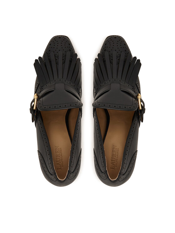 LAUREN RALPH LAUREN Félcipő LAUREN RALPH LAUREN Colleen Perforated Calfskin Kiltie Pump 802P02364002 Fekete