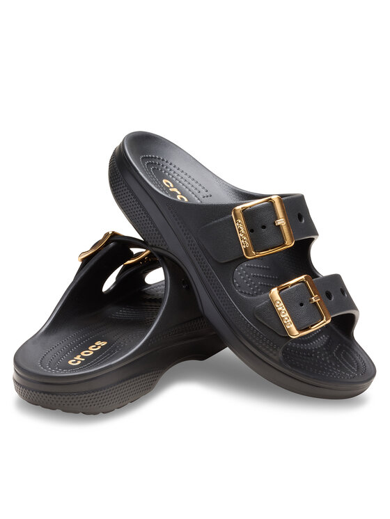 Crocs Шльопанці Crocs Saturday Sandal Metallic Buckle 213316 Чорний