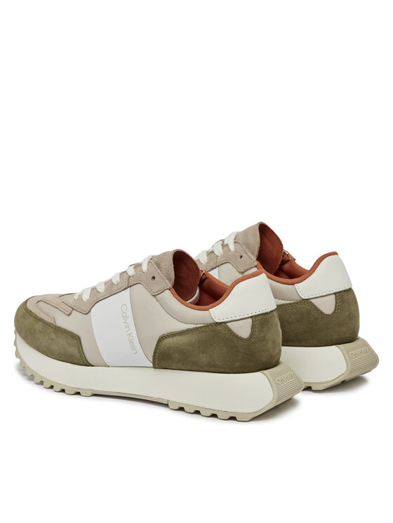 Calvin Klein Snīkeri Calvin Klein Low Top Lace Up Mix HM0HM00497 Haki