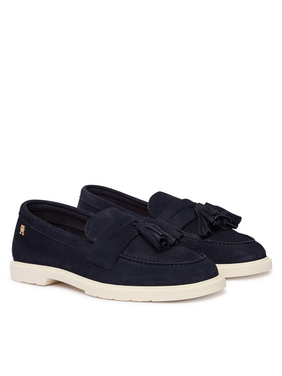 Tommy Hilfiger Mokaszin Tommy Hilfiger Light Suede Tassel Loafer FW0FW09285 Sötétkék