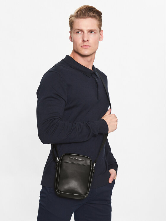 Tommy Hilfiger Τσαντάκι Tommy Hilfiger Th City Mini Reporter AM0AM01941 Μαύρο