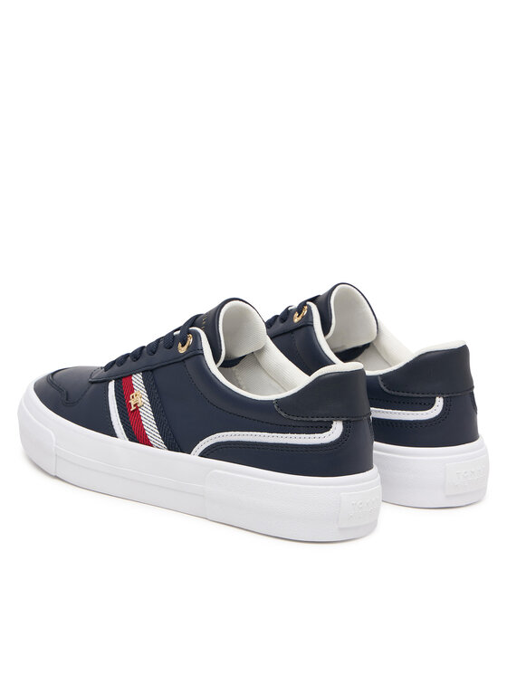 Tommy Hilfiger Snīkeri Tommy Hilfiger Th Platform Vulc Leather FW0FW09603 Tumši zils