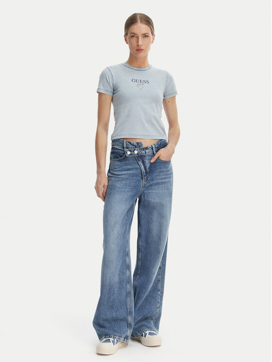 Guess Jeans Guess Jeans Camiseta W6GIA6 KCTL1 Azul Slim Fit