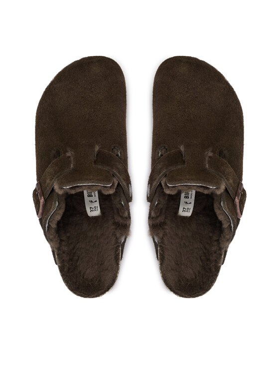 Birkenstock Шльопанці Birkenstock Boston Fur 1020529 Коричневий