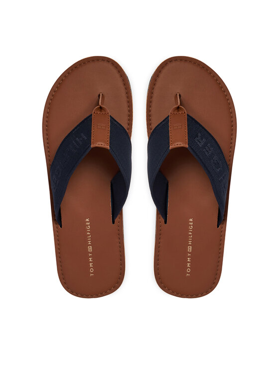 Tommy Hilfiger Žabky Tommy Hilfiger Jacquard Logo FM0FM05808 Tmavomodrá