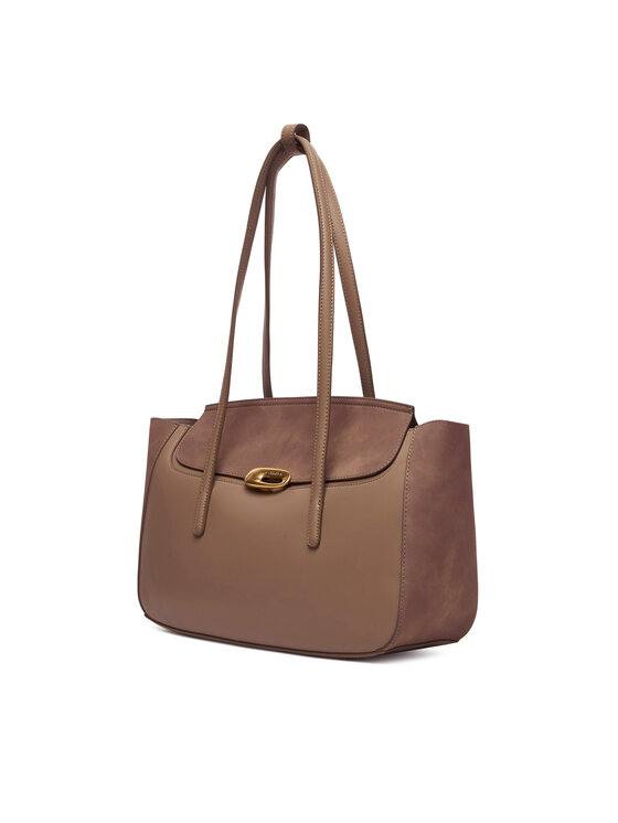 Calvin Klein Geantă Calvin Klein Hardware Brushed Flap Tote Bag LV04F3336G Bej