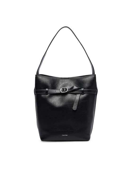 Calvin Klein Soma Calvin Klein Buckle Medium Bucket LV04F3551G Melns