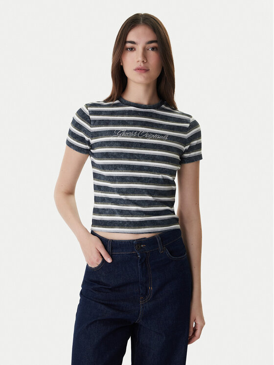 Guess Guess Póló W6RI41 J1314 Sötétkék Regular Fit
