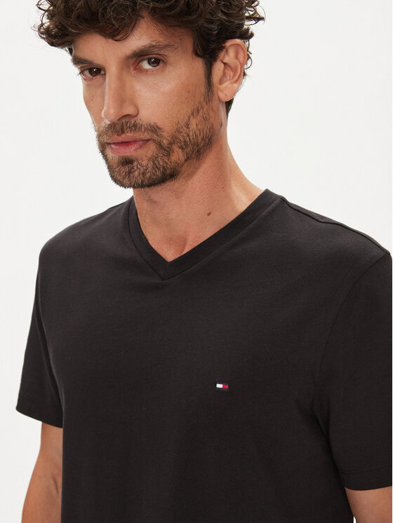 Tommy Hilfiger Tommy Hilfiger Camiseta Essential MW0MW39249 Negro Regular Fit
