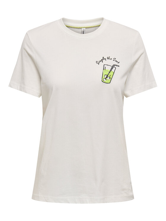 ONLY ONLY Футболка Kita 15349150 Білий Regular Fit
