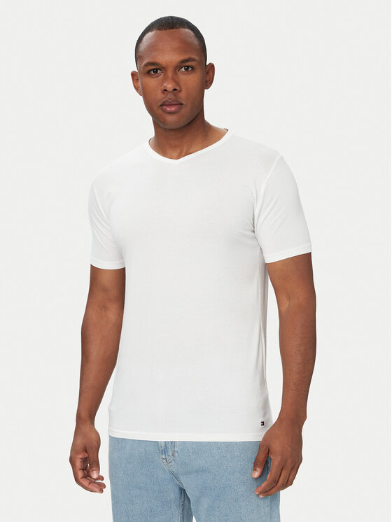 Tommy Hilfiger Tommy Hilfiger Conjunto de camisetas UM0UM03929 Blanco Slim Fit