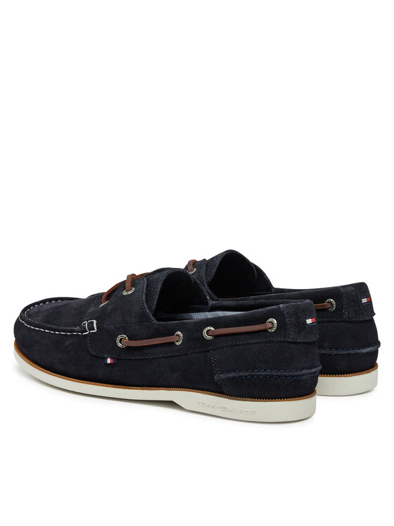 Tommy Hilfiger Cipele Tommy Hilfiger Th Boat Shoe Core Suede FM0FM05387 Tamnoplava
