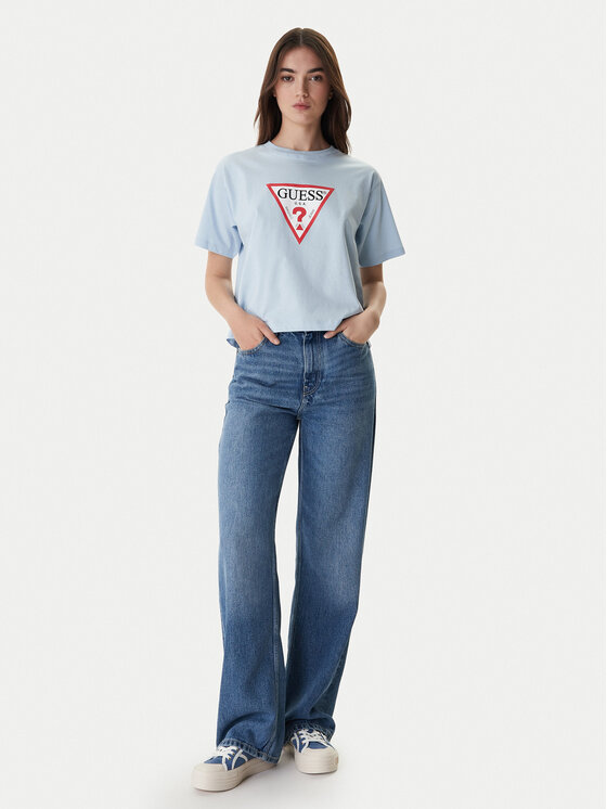 Guess Jeans Guess Jeans Camiseta W4YI73 K8HM0 Celeste Regular Fit