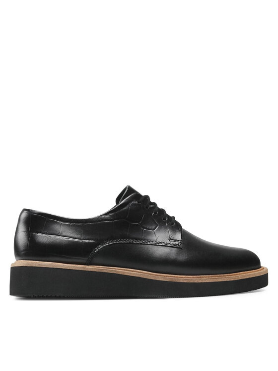 Clarks Īsi apavi Clarks Baille Stitch 261631164 Melns
